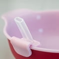 thumbnail image 5 of Plato para refrigerios con pajita extraíble y base de succión (rosa), 5 of 5