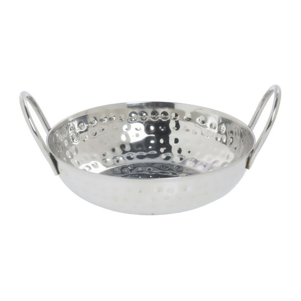 Hubert Serving Bowls Bowls with Handles Round Hammered Stainless Steel