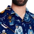 thumbnail image 5 of Ice Hockey Men's Hawaiian Button Down Short Sleeve Casual Printed Summer Beach Unisex Shirt, 5 of 6