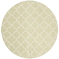 thumbnail image 2 of Safavieh Dhurries Brad Geometric Area Rug, Light Green/Ivory, 6' x 6' Round, 2 of 10