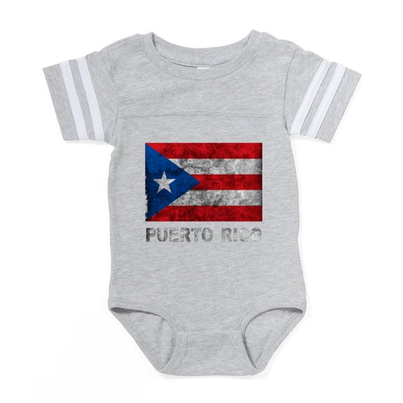 CafePress - Puertorico6bk - Cute Infant Baby Football Bodysuit