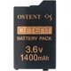 thumbnail image 1 of OSTENT Real 1400mAh 3.6V Litio Ion Li-Ion Polímero Batería Recargable Reemplazo Versión Mejorada para Sony PSP 2000/3000 PSP-S280 Consola Videojuegos, 1 of 5