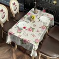 thumbnail image 2 of Pioneer Flower Floral Print Pattern Rectangle Tablecloth 60"x120", Waterproof Polyester Table Cloth, Wipeable Spillproof for Dining Camping Indoor Outdoor, 2 of 6