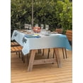 thumbnail image 4 of 54x80 Inch Outdoor Tablecloth with Umbrella Hole Zipper Rectangle Blue Ombre Laundry Rectangular Tablecloths Outside Waterproof Wash Dry Fold Repeat Patio Table Cloth Cover for Picnic Party, 4 of 8