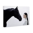 thumbnail image 4 of Stupell Industries Sleek Black Horse & Girl People Painting Wrapped Canvas Art Print Wall Art, 24 x 16, 4 of 8