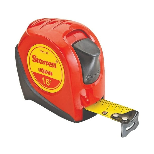 Cinta métrica Starrett Exact retráctil de 4,8 m con revestimiento de nailon