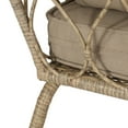 thumbnail image 3 of Montserrat Wicker Outdoor Loveseat with Cushions, Light Brown and Beige, 3 of 9