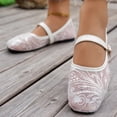 thumbnail image 5 of Ladies 2026 Summer Flat Shoes Solid Color Closed Toe Outdoor Soft Sole Slip On Lightweight Cushioned Orthopedic Arch Support Wide Toe Box Comfort Walking Daily Footwear White 37, 5 of 8