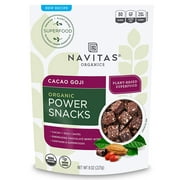"BcTlyInc Organics Superfood Power Snacks, Cacao Goji, 8 oz. Bag, 11 Servings Organic, Non-GMO, Gluten-Free"