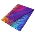 thumbnail image 5 of Colorful Rainbow Silky Tropical Colorful Exotic Pashmina Wrap Shawl Scarf, 5 of 5
