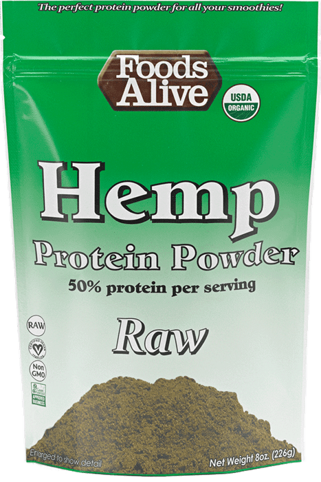 Foods Alive Vegan Hemp Protein Powder, 7g Protein, 8.0 Oz