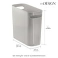 thumbnail image 4 of mDesign Plastic Small 1.5 Gallon/5.7 Liter Trash Can with Handles, 2 Pack, Gray, 4 of 9