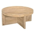 thumbnail image 2 of Taran Designs Lawrence Round Solid Wood Coffee Table in Beige, 2 of 7