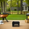 thumbnail image 1 of Raindrops 2Pcs Heavy Duty Steel Firewood Log Rack Brackets Black Easy Setup Wood Holder, 1 of 8