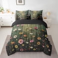 thumbnail image 2 of Homewish Kawaii Vintage Flowers 7-Piece Twin Bedding Sets For Boys Girls,Colorful Floral Blossoms Bedding Comforter Set,Abstract Watercolor Art Breathable Sheet Sets,Luxury Bedroom Decor,Reversible, 2 of 8