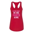 thumbnail image 2 of In This Family No One Awareness Ladies Racerback Tank Top, Red, X-Large, 2 of 3
