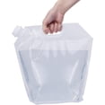 thumbnail image 5 of Tutuviw 1.3 Gallon 4Pcs Collapsible Water Container Bag Emergency Water Storage Clear Plastic Storage Jug for Sport Camping Riding Mountaineer,Freezable,Food Grade, 5 of 7