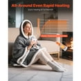 thumbnail image 2 of KFFKFF Wearable Heated Throw Blanket with Electric Shawl, Portable Hoodie Blanket for Women, Adjustable Heating Levels, Auto Shut-Off, Overheat Protection, Winter Use for Adults, Machine Washable, 2 of 9