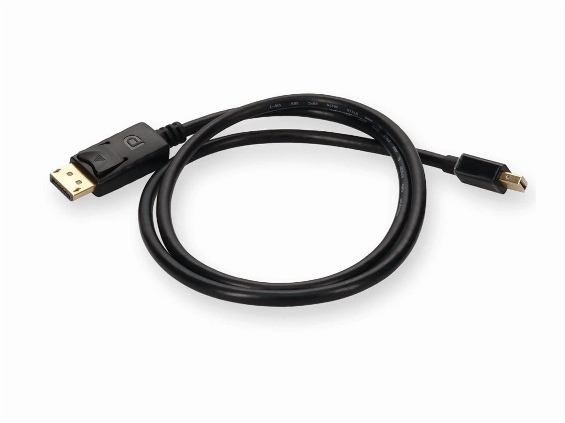 AddOn 3ft Mini-DisplayPort 1.2 Male to DisplayPort 1.2 Male Black Cable For Resolution Up to 3840x2160 [4K UHD] (minidp2dp12mm3)