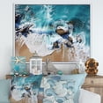 thumbnail image 2 of Designart "Aerial View Skyblue Coastal Waves II" Extra Large Coastal Framed Wall Art - Coastal Blue Coastal Beach Entryway Framed Wall Art, 2 of 7