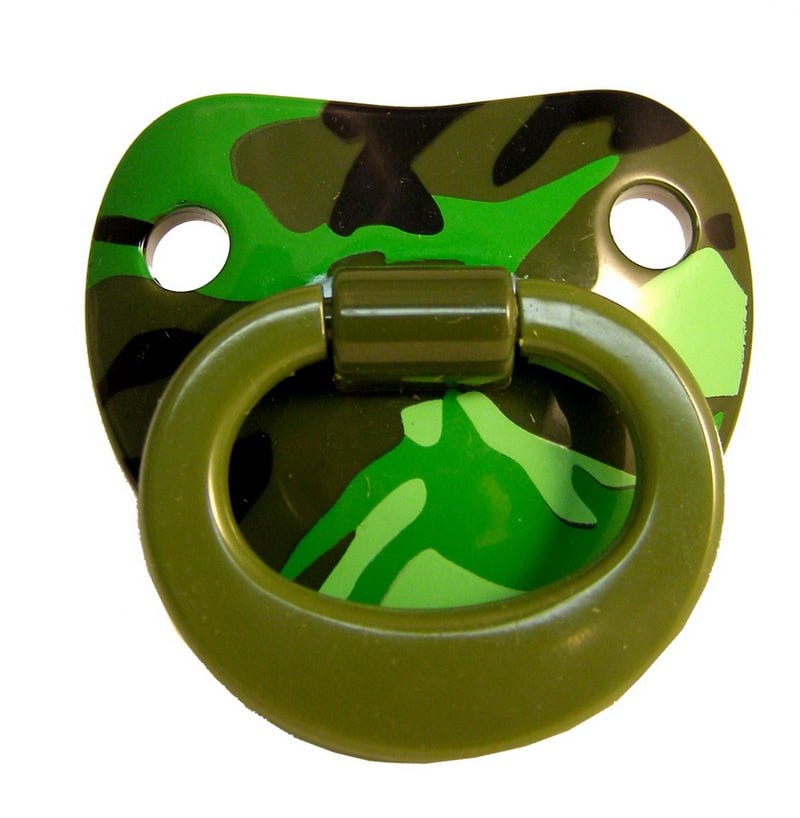 4 Realtree Camouflage Orthodontic Pacifiers 0-6 Months Blue & Orange New in Box 