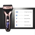 thumbnail image 4 of CkeyiN Men's Electric Shaver, Professional 3 Blades Rechargeable Waterproof Razor Machine with LED Display, 4 of 9