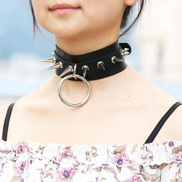  CAR DECORST New 2024 Punk Spike Metal Collar Girls Leather  Harness Choker Necklace For Women Party Club Chockers Gothic Jewelry 2024  Fashion Accessories Creative Gift: Clothing, Shoes & Jewelry