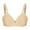 Khaki, variant on 1PC Bras for Older Women, Woman's Embroidered Glossy Comfortable Breathable Bra Underwear No Rims