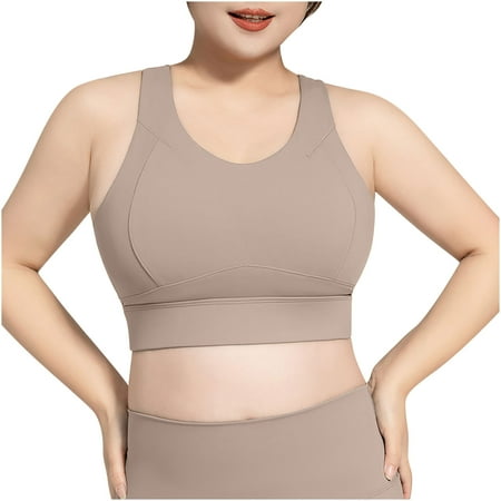 Mgmyaa Sports Bras for Women Bra Soild Wire Underwear Bra Everyday Gathering Sports Bra Yoga Underwear