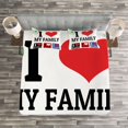 thumbnail image 3 of Ambesonne Retro Quilted Bedspread Set 3 Pcs, Family Signs, King Size, Multicolor, 3 of 3