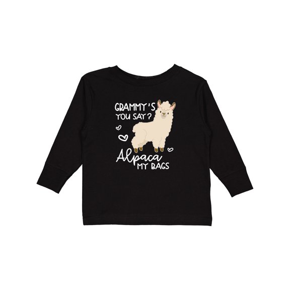 Inktastic Grammy's You Say Alpaca My Bags Boys or Girls Long Sleeve Toddler T-Shirt