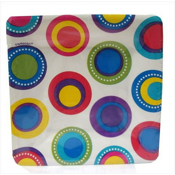 Rainbow Polka Dots Small Paper Plates (8ct)