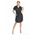 thumbnail image 1 of Vestido camisero de lino Roman Fashion /Juvenil, 2336 (Negro) negro M, 1 of 6