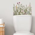 thumbnail image 4 of Pegatinas para tapa de asiento de inodoro, hojas de plantas, flores, hojas verdes, calcomanías florales para tapa de inodoro, pegatina impermeable para decoración de cisterna de baño, 4 of 7