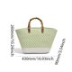 thumbnail image 2 of Bolso de mano tejido para mujer bolsos tejidos con retazos para vacaciones en la playa (verde), 2 of 9