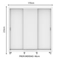 thumbnail image 3 of Ropero Closet Madesa Mônaco 3 Puertas Corredizas con Pies B, 3 of 8