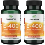 Swanson E-400 Mixed Tocopherols 400 Iu (268 mg) 100 Sgels (2 Pack)