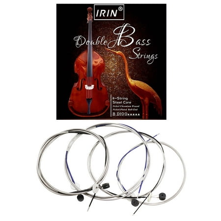 Full Set (G-D-A-E) Double Bass String Strings Steel Core Nickel Chromium Wound Ball (Best Double Bass Strings For Jazz)