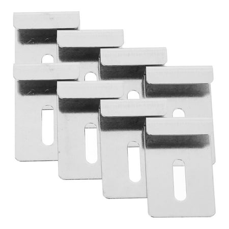 CIMAXIC 8Pcs Mounting Clips Silver Concise Design for Frameless Mirror Home Use