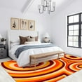 thumbnail image 3 of Retro 70s 80s Trippy Swirl Area Rugs 2x3 Rug Groovy Psychedelic Orange Boho Art Rugs Modern Geometric Abstract Art Floor Mats Carpet for Living Room Bedroom Study Office Foyer, 3 of 6