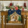 thumbnail image 4 of Christmas Table Runner Holy Nativity Tablecover Religious Scene Decor Christmas New Year Xmas Decor Nativity Decorations for Home Party, 4 of 6