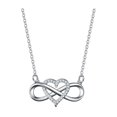 thumbnail image 2 of Infinity Heart Necklace for Women Cubic Zirconia Love Heart Pendant Necklace Romantic Birthday Gifts for Girlfriend Wife, 2 of 8