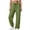 Army Green, variant on Drawstring Wide Leg Pants for Women Ghalytn Elastic Waist Sweatpants - Adjustable Hem Casual Jogger Trousers