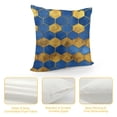 thumbnail image 4 of Acheng Gold and Blue Abstract Art Plush Pillowcase 1 Piece White, 4 of 5