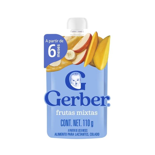 Papilla Para Bebé Gerber Sabor Frutas mixtas Pouch de 110 g