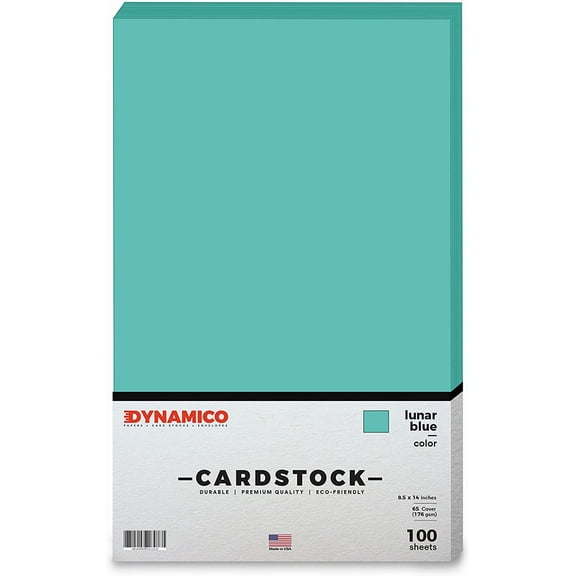 Lunar Blue 8.5 x 14" Cardstock Paper - Legal/Menu Size - for Cards and Stationery Printing | Medium weight 65 LB (175 gsm) Cover Card Stock | 100 Sheets Per Pack