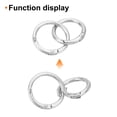 thumbnail image 4 of 10Pack Spring O Rings, 5/8"(16mm) ID Zinc Alloy Trigger Round Snap Buckle, DIY Accessories Spring Buckle (Silver), 4 of 7