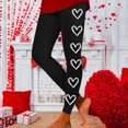 thumbnail image 2 of Mepaouo Women's Happy Valentines Day Leggings High Waisted Love Heart Print Yoga Pants Sizes S-2X, 2 of 6