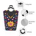 thumbnail image 3 of Xecao Cinco De Mayo Floral for Laundry Basket,Collapsible Large Laundry Hamper,Wash Bag for Laundry Room, Rolling Laundry Basket with Handles, 3 of 5