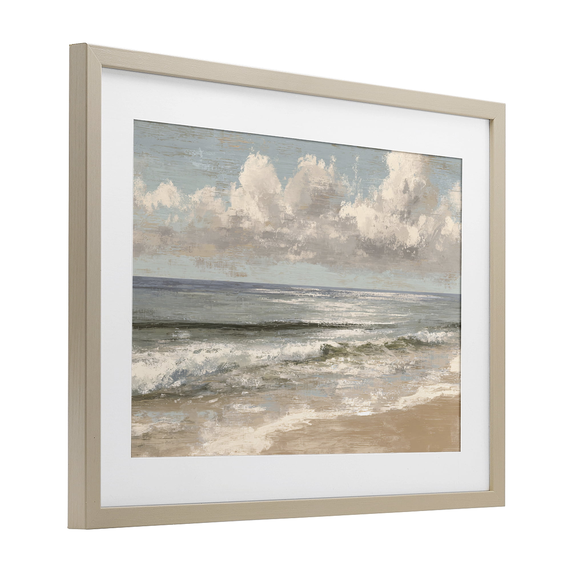 Stupell Industries Distressed Beach Horizon Birch Framed Print Under Glass, design by Jacky Ngan